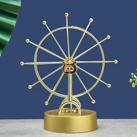 Electronic Perpetual Motion Mini Ferris Wheel Revolving Gadget Enchanted Desk Ornament Stress Relief Toys Perpetual Motioning Kinetic Sculpture Accessories Tabletop Decor Home Bedroom Office