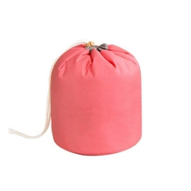 Women's Bucket Barrel Shaped Travel Dresser Round Pouch Cosmetic Makeup Bag 