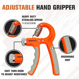 Hand Gripper Set of 5, Finger exercise equipment Hand Grip for Gym, Hand Grip strengthener & Hand Exercise equipment, Mobile app with 5 eBooks and 50 plus Videos, Black