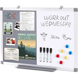 Magnetic White Board Dry Erase Premium Melamine Magnetic White Board for Office, Home & School 2X1.5 Feet (60CM x 45CM)