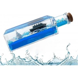 Liquid Cruise Ship Model Decoration Acrylic Cruise Ship Mode Fluid Drift Bottle Iceberg Home Decor The Cruise Ship That Never Sinks Decoration for Car Decoration Display Cases and Gifts