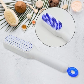 Self-cleaning Hairbrush, Self-cleaning Anti-static Detangling Massage Comb, One-pull Clean Scalable Rotate Lifting Self Cleaning Hairbrush Hair Styling Tools