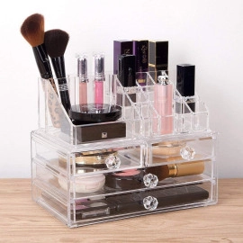 New Acrylic Makeup Organizer Storage Box Case Cosmetic Jewelry 4 Drawer Cases Holder Makeup Container Boxes