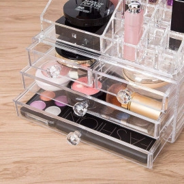 New Acrylic Makeup Organizer Storage Box Case Cosmetic Jewelry 4 Drawer Cases Holder Makeup Container Boxes