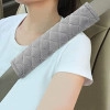 Soft Auto Seat Belt Cover Seat Belt Shoulder Pad Cushions 2 PCS for a More Comfortable Driving Universal Fit for All Cars - Protect Your Neck and Shoulder – 2 Packs (Grey)