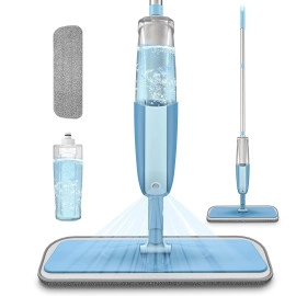 Stainless Steel Microfiber Floor Cleaning Spray Mop with Removable Washable Cleaning Pad and Integrated Water Spray Mechanism,360 Degree Easy Floor Cleaning ES3(Multicolour)