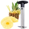 Stainless Steel Pineapple Corer Cutter Slicer Wedger Dicer Peeler Fruit Tool - cut pineapple quick and easy without a knife - includes One Year Warranty and a free pineapple recipe eBook