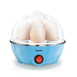 Instant Egg Boiler / Poacher / Coocker Machine 350 Watts | Boil upto 7 Eggs (Hard, Medium, Soft) | 1 year warranty | Automatic Overheat Protection | Blue TH-610