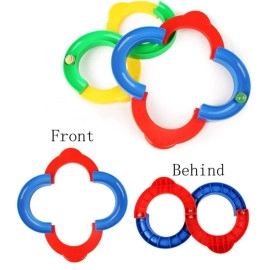 Infinite Loop Balancing Toy Creative Track with 1 Bouncing Ball, Develop Hand-Eye Coordination Activity (Multi Color)