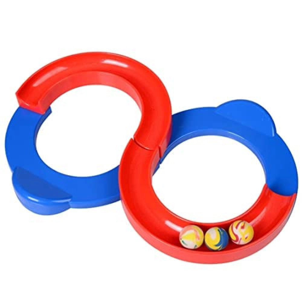 Infinite Loop Balancing Toy Creative Track with 1 Bouncing Ball, Develop Hand-Eye Coordination Activity (Multi Color)