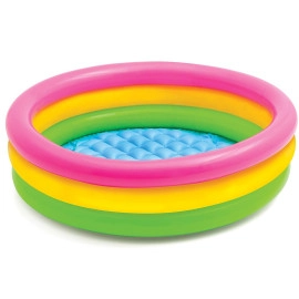 3 Feet Inflatable Kids Pool Bath Pool Tub, Summer Water Fun Bathing Tub Toy for Kids - 34x 10 Inches