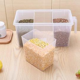 Fridge Storage Containers Plastic Refrigerator Box With Handles And Airtight Lid Unbreakable Kitchen Storage L Vegetable, Food, Fruits Basket 1600Ml Multicolour Lid Pack Of 2 - Clear