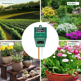 New 3 in 1 Soil Testing Meter Soil Ph Meter Soil Moisture Sensor Solar Light Meter for Agriculture & Solar Light Meter, Moisture Meter for Garden Farm Lawn Plants, Acidity Moisture Sunlight