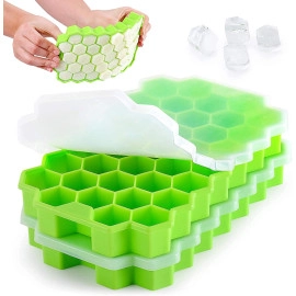 Silicon Ice Cube Mould for Freezer Silicone Ice Trays Small Cubes for Whiskey Ice Cube Tray for Fridge Tray for Bar Ice Cube Tray Mould (24 Grid Ice Tray) Multicolor