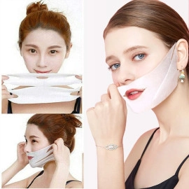 V-Shaped Slimming Mask Facial Gel Pad Care V-shape Double Chin Reducer Line Contour Lifting Up Firming Moisturizing Great for Shaping, Tightening Skin, Women and Men