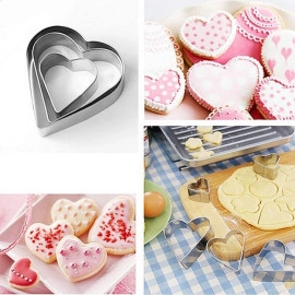 Cookie Cutter 20Pcs/Set Pastry Fruit Molds Stainless Steel Heart Flower Round Star Biscuit Mould Fondant Cutting Cutters Mould