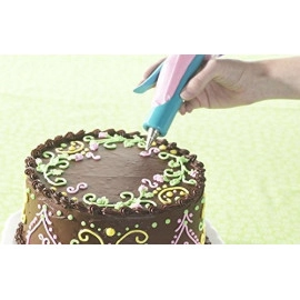 E-z Deco Icing Pen Cookie Cake Pastry Decorating Set Frosting Icing Piping Bag Tips with Nozzles (ABS & Steel)