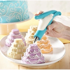 E-z Deco Icing Pen Cookie Cake Pastry Decorating Set Frosting Icing Piping Bag Tips with Nozzles (ABS & Steel)