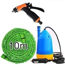 Plastic Portable High Pressure Automatic car Washer with Water Spray Gun, 10m Special Hose Pipe and Submersible Pumps, Multicolor