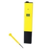 pH Meter Yellow with ±0.1Ph 0.6" LCD Mini Digital Pen Style Ph-Meter (Ph Meter) with Buffer Powder