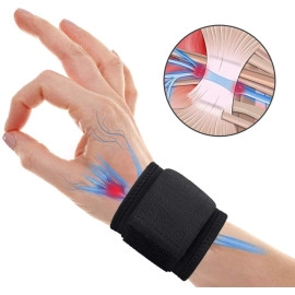 Wrist Brace Carpal Tunnel, Adjustable Wrist Support for Arthritis and Tendinitis Pain Relief - Wrist Compression Strap for Working Out Sport Weightlifting - Fit Left Hand and Right Hand