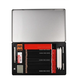 Professional Sketching & Drawing Art Tool Kit Drawing Pencils Sketching Pencils Set Metal Box Packaging Drawing Set for Adults Shading Pencils Set of 30 Pcs