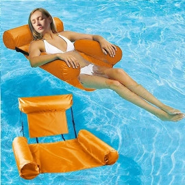 Water Hammock,Swimming Pool Beach Floating Recliner Inflatable Water Hammock Floating Bed Lounge Chair Drifter Swimming Pool Beach Float for Adult with Pump