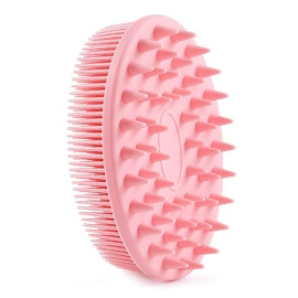 Exfoliating Silicone Body Scrubber Easy To Clean | 2 In 1 Bath And Shampoo Brush Use in Shower, Body Brush | Shower Cleaning Exfoliating Use for Sensitive Skin, Lather Well (Pack Of 1)