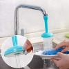 360 Degree Tap Extension Faucet Long Silicone Adjustable Flexible for Normal tap/Bathroom/Wash Basin Plastic Kitchen Sink Tap Faucet Nozzle with 2 Types Water Flows - Large (1), Polished