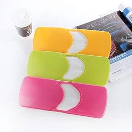 Car Tissue Box Holder Paper Case Organizer Container Storage Cover with Clip for Car Kitchen and Bathroom (Multicolor)