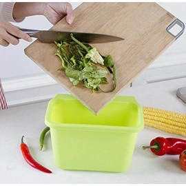 Plastic Open-Top Kitchen Cabinet Door Hanging Trash Garbage Bin Can Rubbish Container (Random Colors)