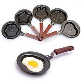 Mini Egg Frying Pan Designer Omelette Pan Stainless Steel Breakfast Pancake Maker (Multi Design, 1pc)