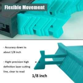 Master Outline Gauge Contour Gauge, Contour Gauge Profile Tool, Super Gauge Tool, Master Outline Measuring Plastic Ruler for Corners, Woodworking Templates, Tiles and Laminate