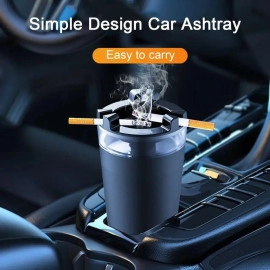 Portable Car Ashtray With Water Tank Smell Proof, Detachable Car Ash Tray for Most Car Cup Holder ，Smokeless Windproof Ash tray for Outdoor Travel or Home Office.