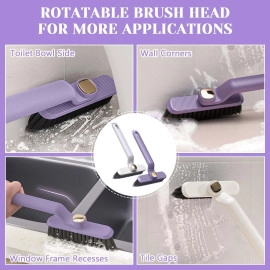 Hard Bristle Rotating Crevice Cleaning Brush, Grout Cleaner Brush, Toilet Brush, Scrub Brush for Shower Tile, Skinny Gap Cleaning Tools for Household Use, Bathroom, Kitchen 