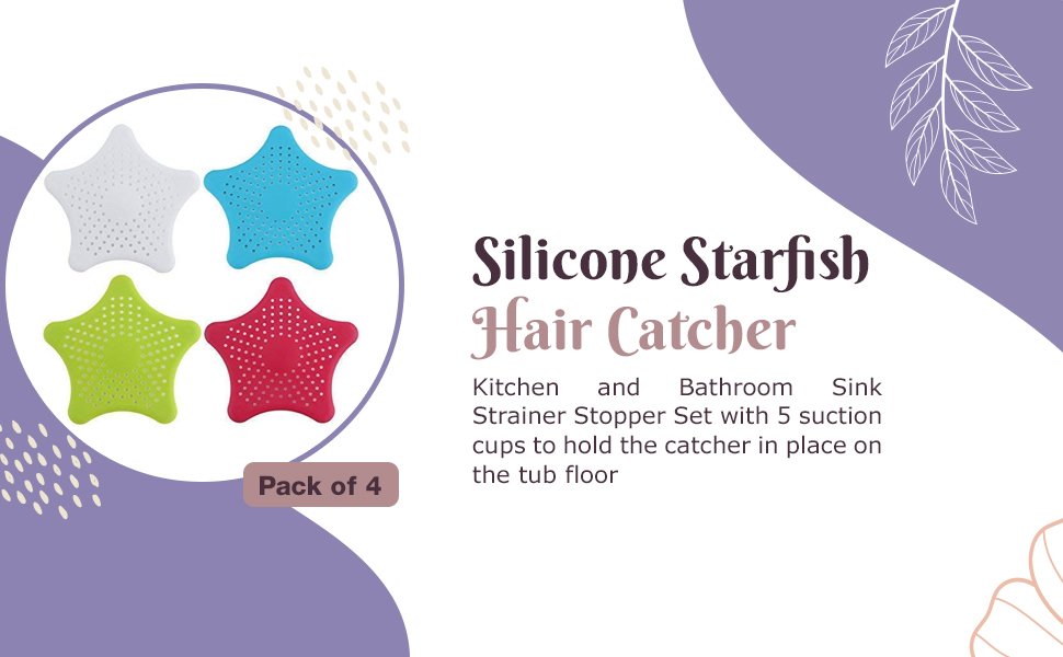 2V-BROTHERS-Starfish-Hair-Catcher-Bathroom-Drain-Strainer-Bathtub-Shower-Drain-C