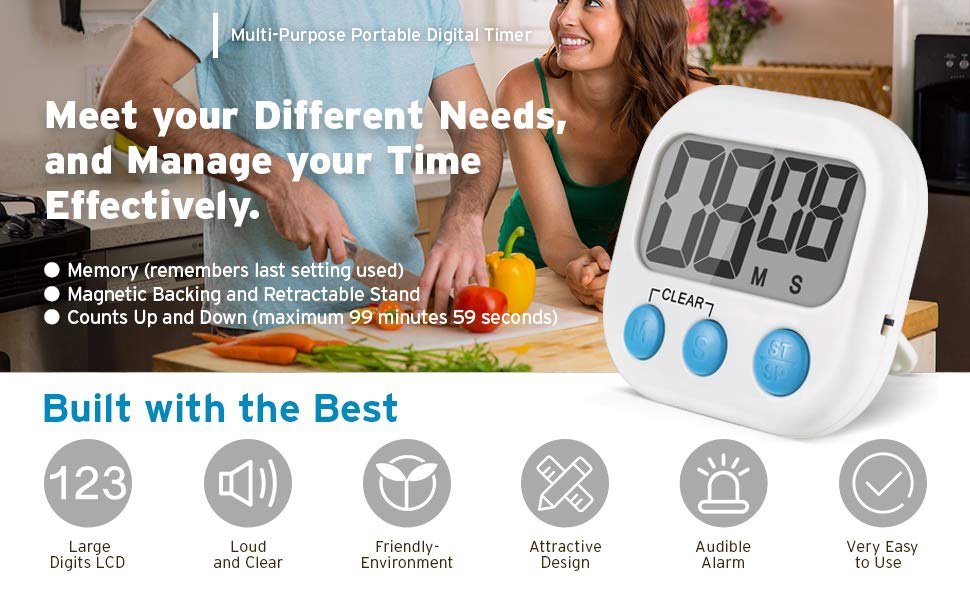 AKRIZA-Digital-Kitchen-Timer-Stopwatch-Large-Digit-Countdown-Loud-Alarm-Magnetic