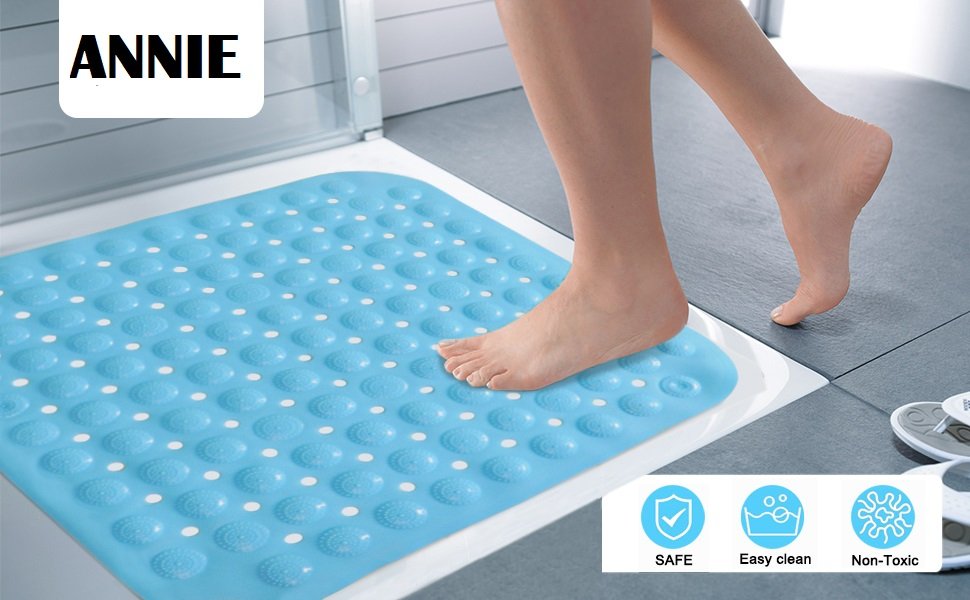 ANNIE-Anti-Slip-Bathroom-Mat-Bathtub-Bath-Shower-Mat-with-Suction-Cups-Drain-Hol