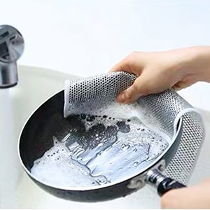 AVNISHDishWashScrubClothPadSpongeDouble-SidedStainlessSteelScrubberMultifunction