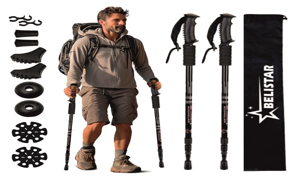 BELISTAR-Hiking-Trekking-Poles-CollapsibleLightweight-Anti-Shock-Hiking-or-Walki