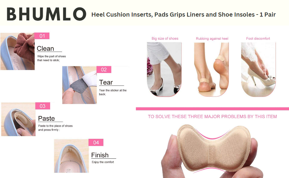 BHUMLO-Heel-Cushion-Inserts-Pads-Grips-Liners-and-Shoe-Insoles-1-Pair-B0B77S694H