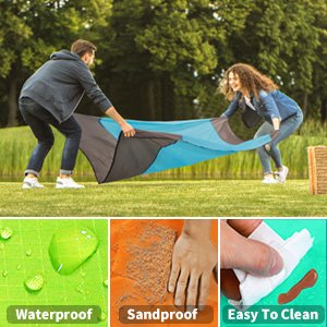 Beach-Blanket-Sandproof-Waterproof-Extra-Large-83X79-Sand-Free-Beach-Mat-with-4-