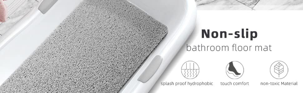 CARTSHOPPER-Soft-Textured-Bath-Mat-Non-Slip-Comfort-Bathtub-Mats-with-Drain-PVC-