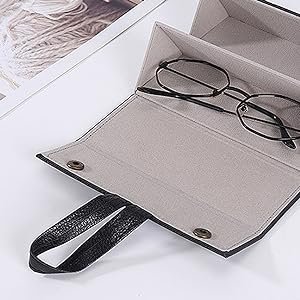 CARTSHOPPER-Sunglasses-Storage-Box-5-Slot-Travel-Sunglasses-Organizer-PU-Leather