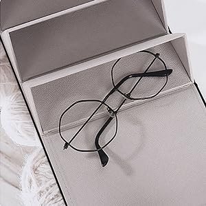 CARTSHOPPER-Sunglasses-Storage-Box-5-Slot-Travel-Sunglasses-Organizer-PU-Leather