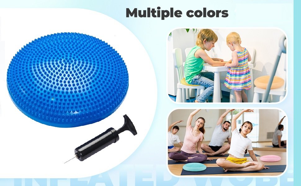 DIVHUK-Inflated-Stability-Wobble-Cushion-Pad-Yoga-Pad-with-Pump-Extra-Thick-Core