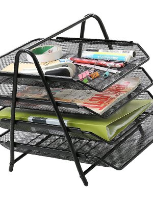 DONDA-Metal-Mesh-4-Tier-Document-Tray-Document-Organizer-for-Office-File-Rack-Ho