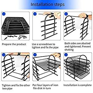 DONDA-Metal-Mesh-4-Tier-Document-Tray-Document-Organizer-for-Office-File-Rack-Ho