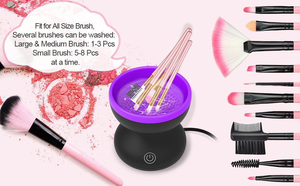 ElectricMakeupBrushCleanerMakeupBrushCleanMachineBrushCleaningMatAutomaticCosmet