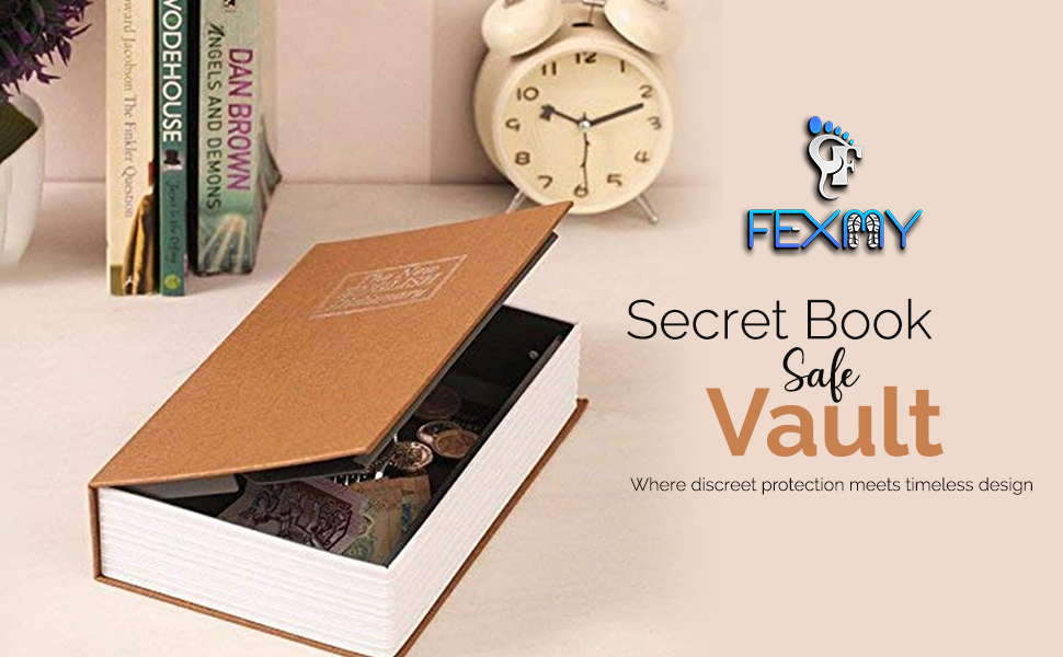 FEXMY-Hidden-Secret-Book-Safe-Vault-Box-with-2-Keys-Jewelry-Money-Cash-Box-Locke